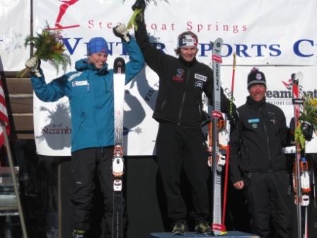 Shane Anderson on the Podium, Steamboat WC Sprint Classic